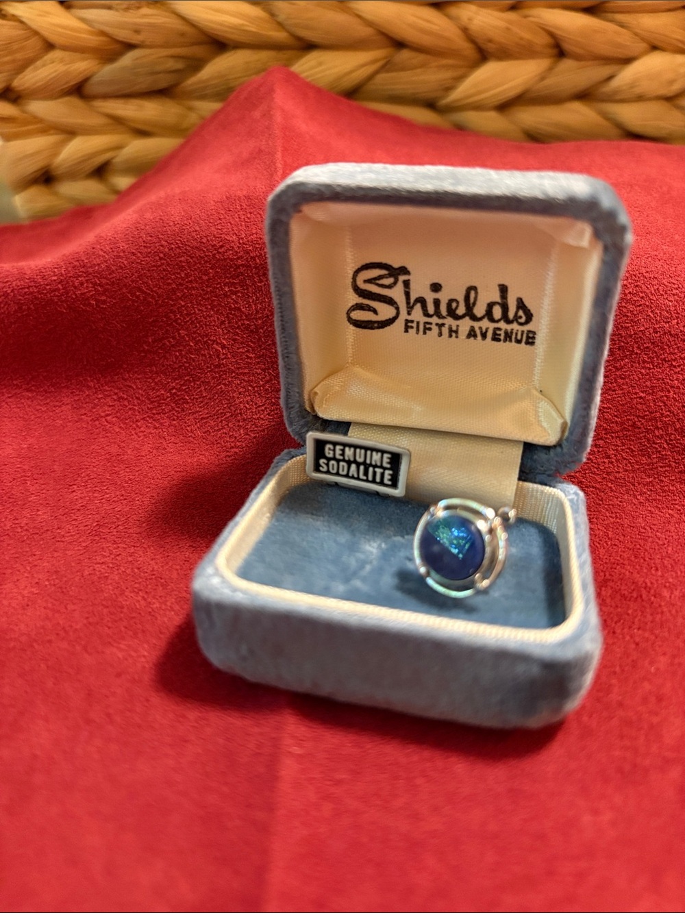 Sodalite of Shields Fifth Avenue Silver tone Tie Tack - Blue Gemstone